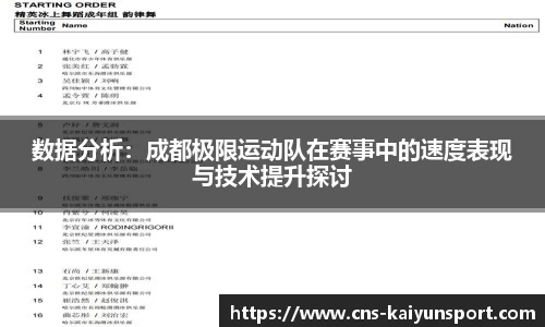 数据分析：成都极限运动队在赛事中的速度表现与技术提升探讨